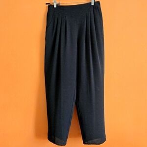 Vintage Hermann Lange Collection Black Sheer Pants - Size 42